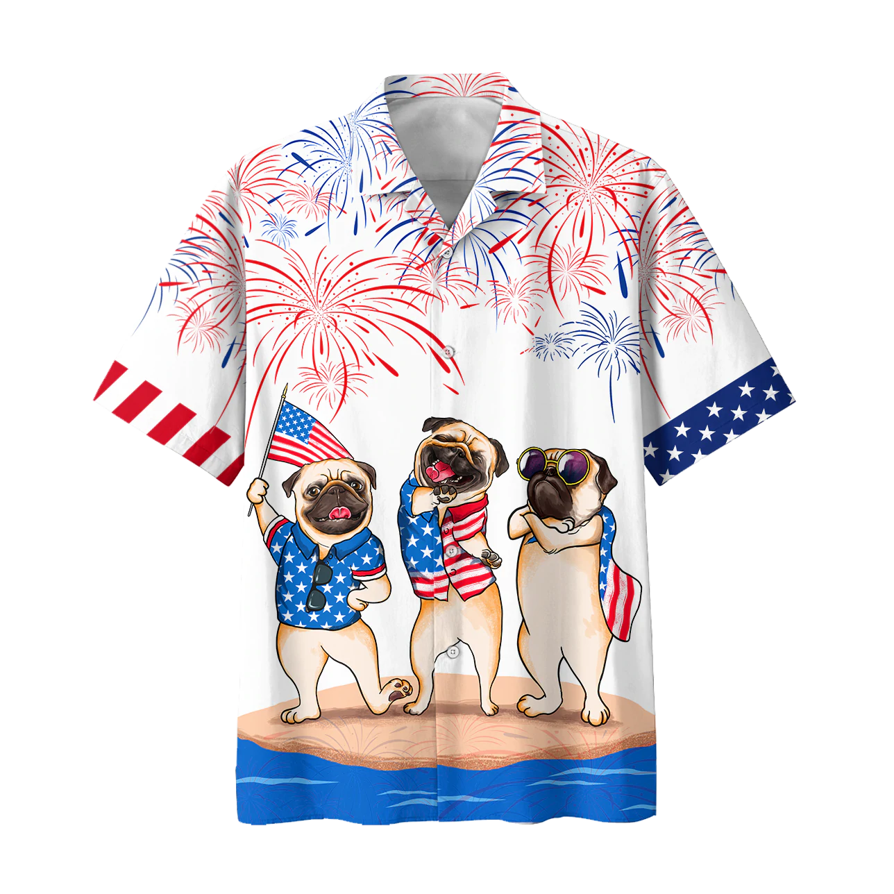 Pug 4th of july hawaiian shirt - Independence Day Is Coming/ USA Patriotic Hawaiian Shirt