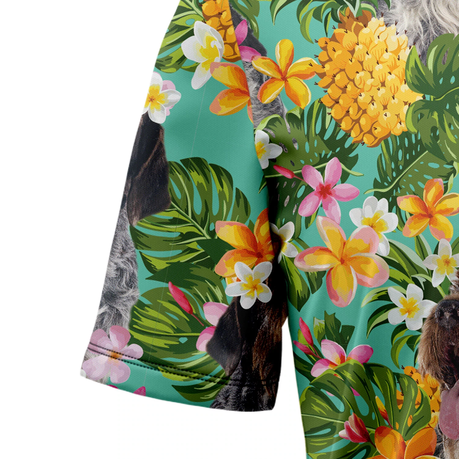 Tropical Pineapple Wirehaired Pointing Griffon Hawaii Shirt/ Summer Hawaiian Shirts for Men