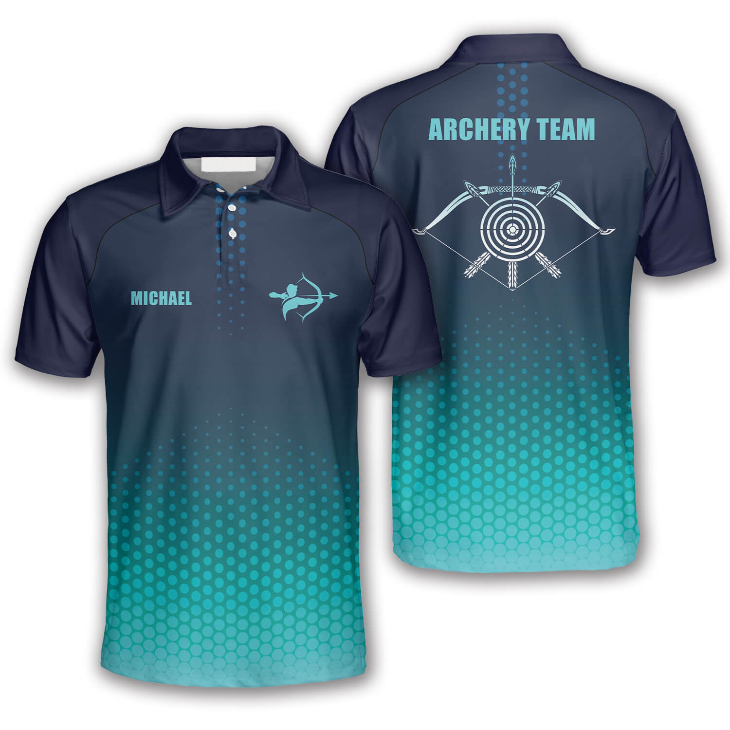 Archery Green Dots Custom Archery Shirts For Men/ Personalized Archery Shirt