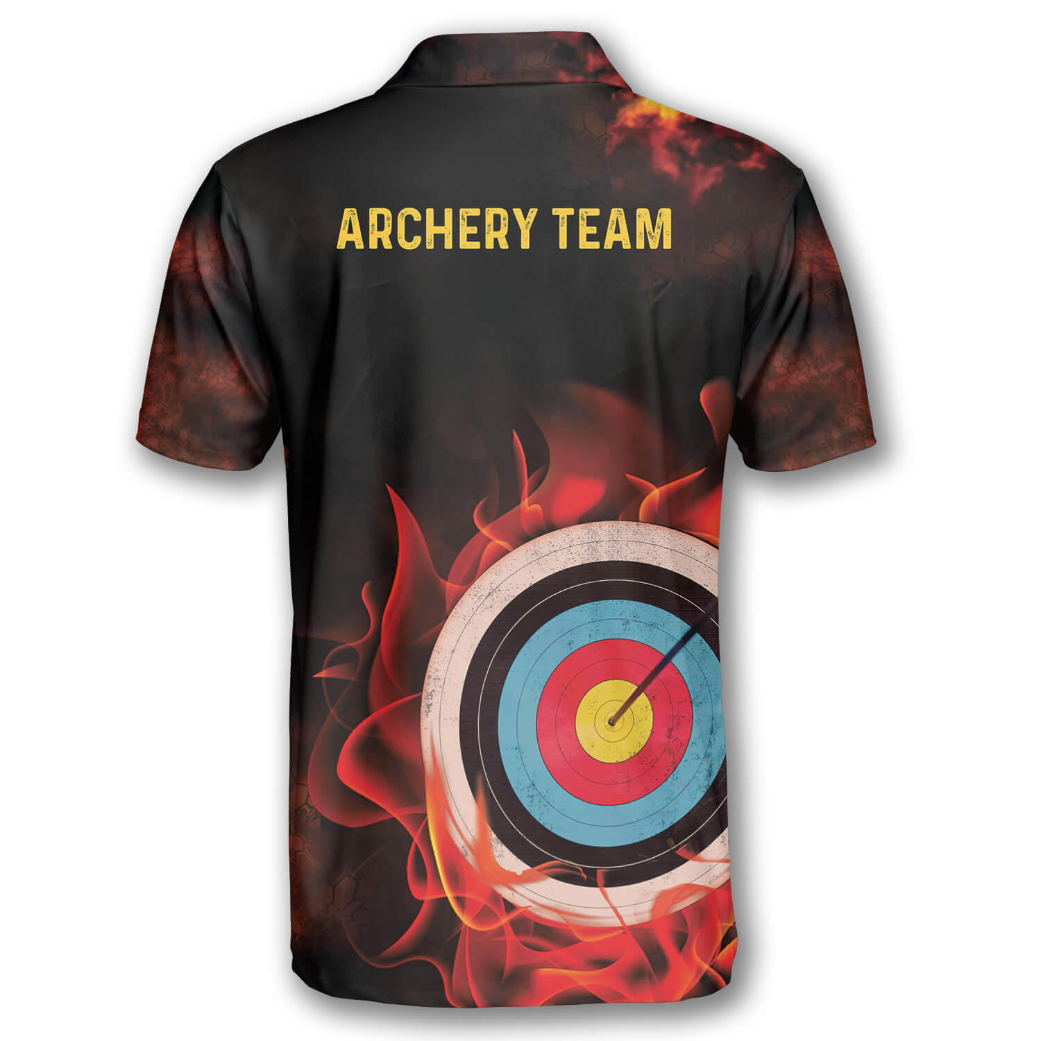 On Fire Red Skull Custom Archery Shirts For Men/ Personalized Archery Shirt/ Idea Gift for Archer