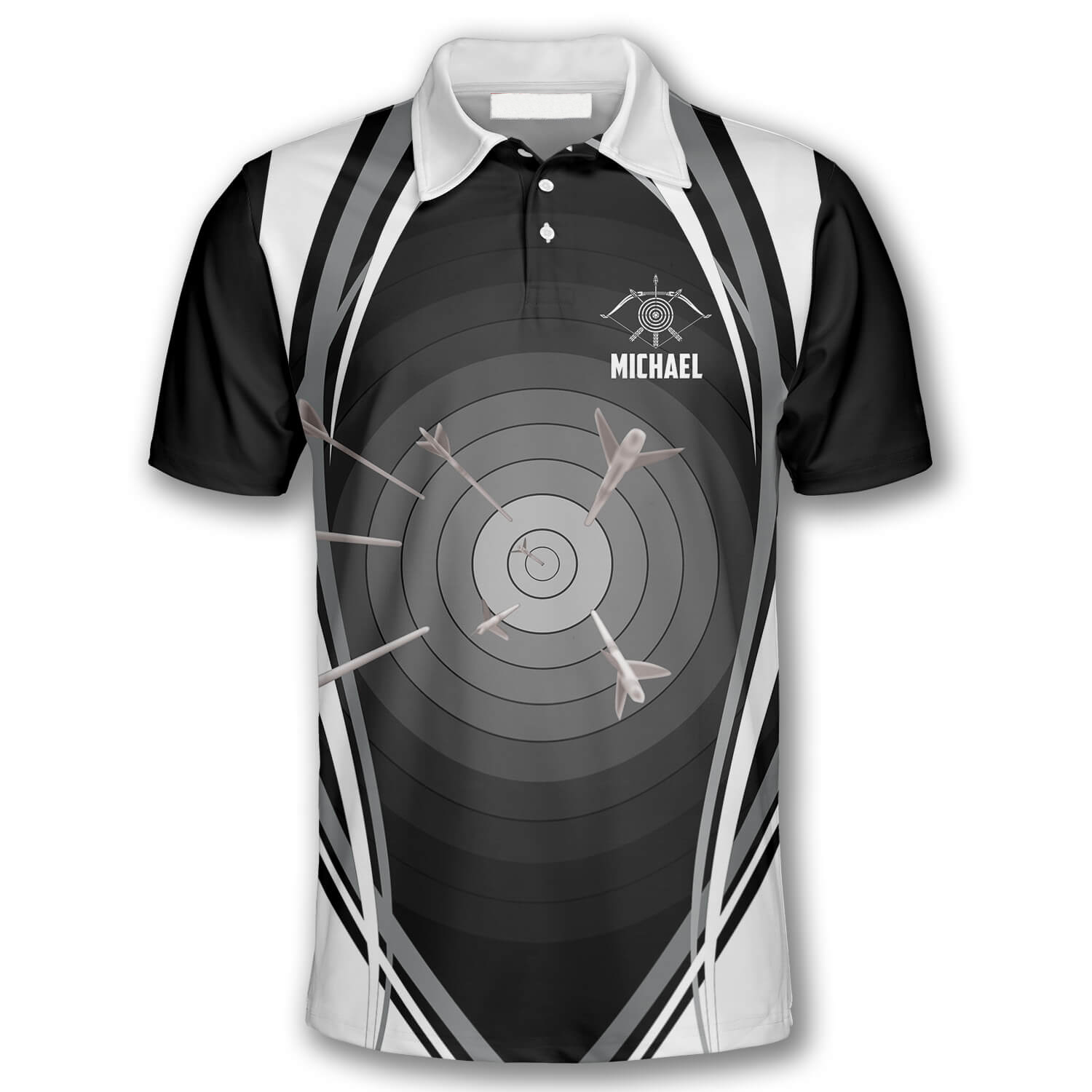 Personalized 3D All Over Print Archery Perfect Shot Custom Archery Polo Shirts For Men