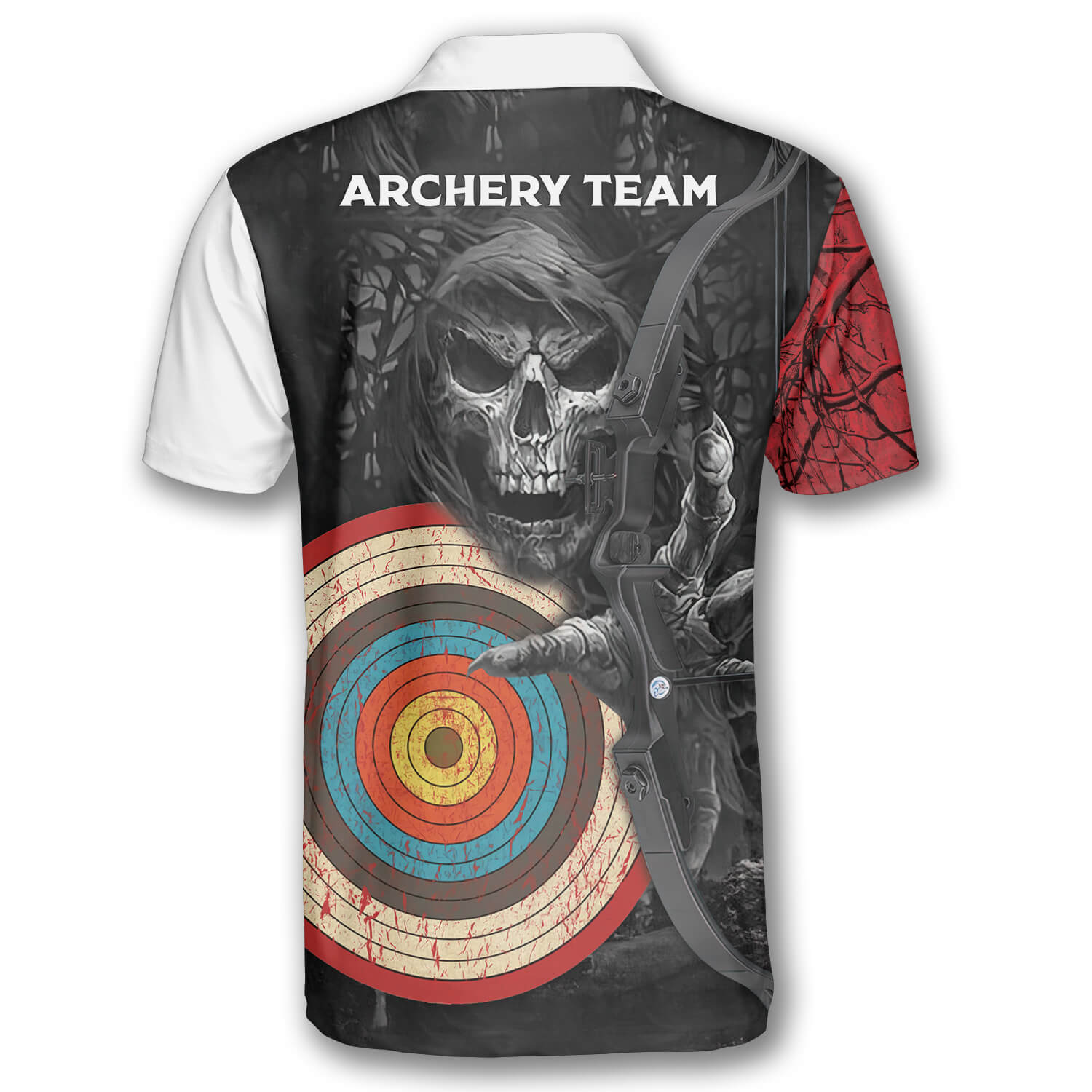 Retro Skull Archer Custom Archery Shirts For Men/ Personalized Name Team Name Archery Shirt