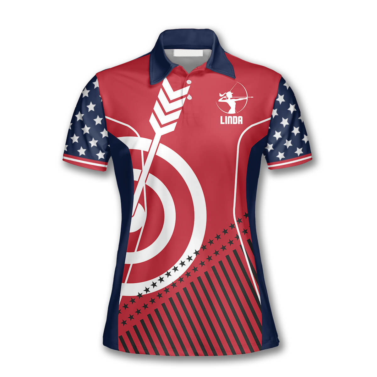 3D All Over Print Patriotic American Flag Custom Archery Shirts for Women/ Gift for Her