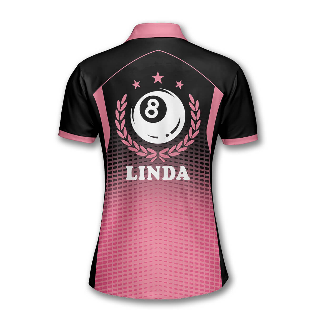 3D All Over Print Billiard Gradient Black Pink Custom Billiard Shirts for Women