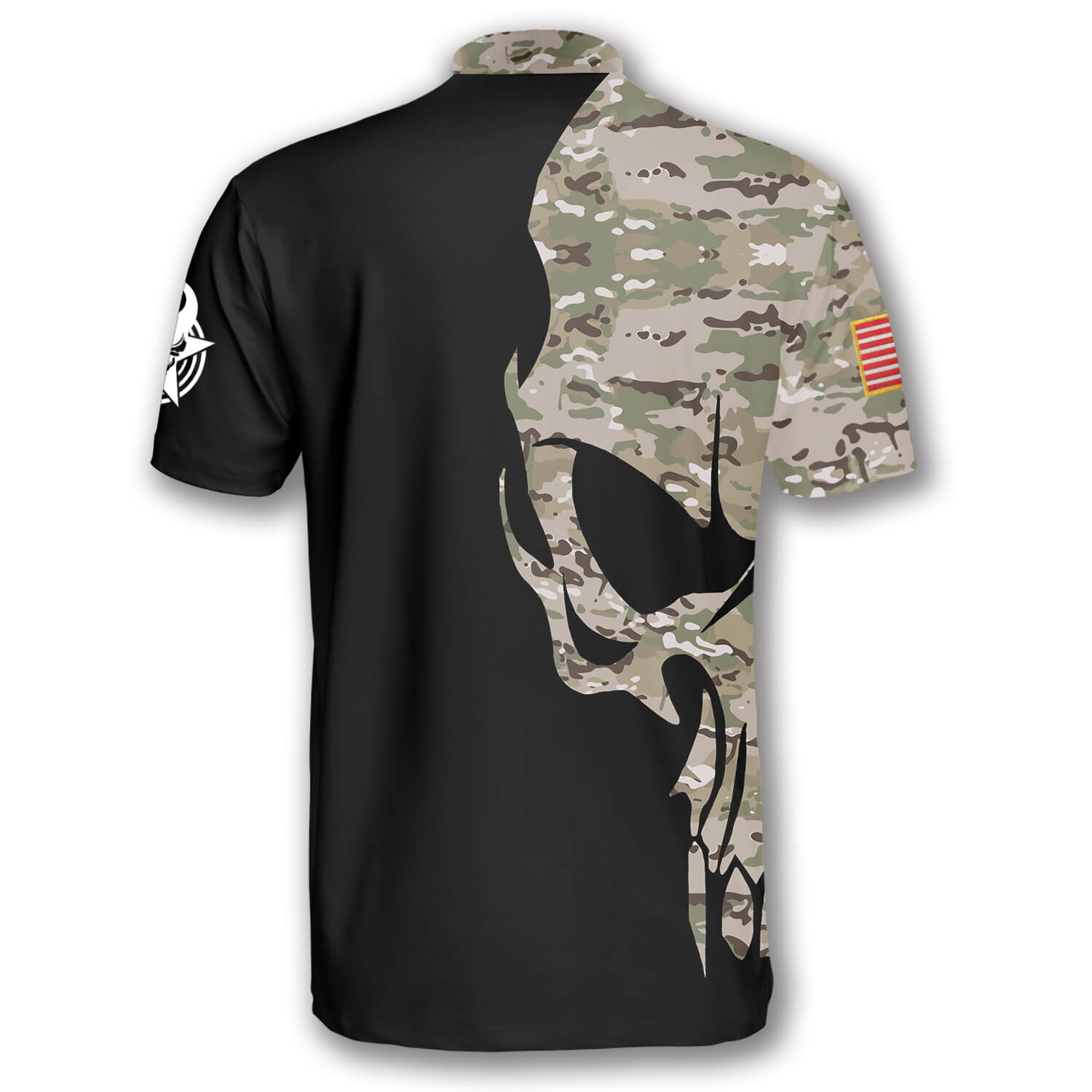 Skull Camouflage Custom Billiard Jerseys for Men/ Idea Gift for Billiard Player/ Skull Shirt