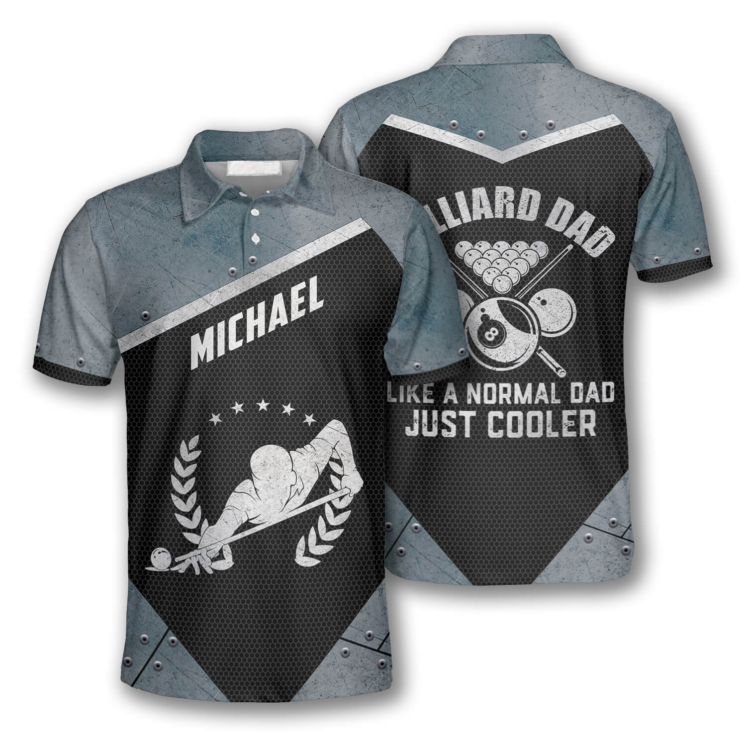 Billiard Dad Like a Normal Dad Just Cooler Custom Billiard Shirts for Men/ Gift for Dad Billiard