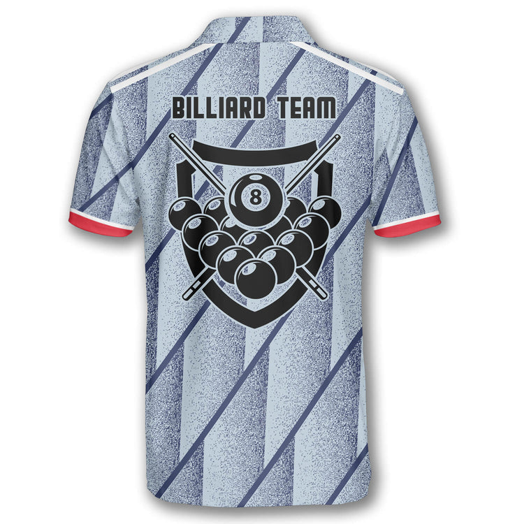 Dust Silver Custom Billiard Shirts for Men/ Men