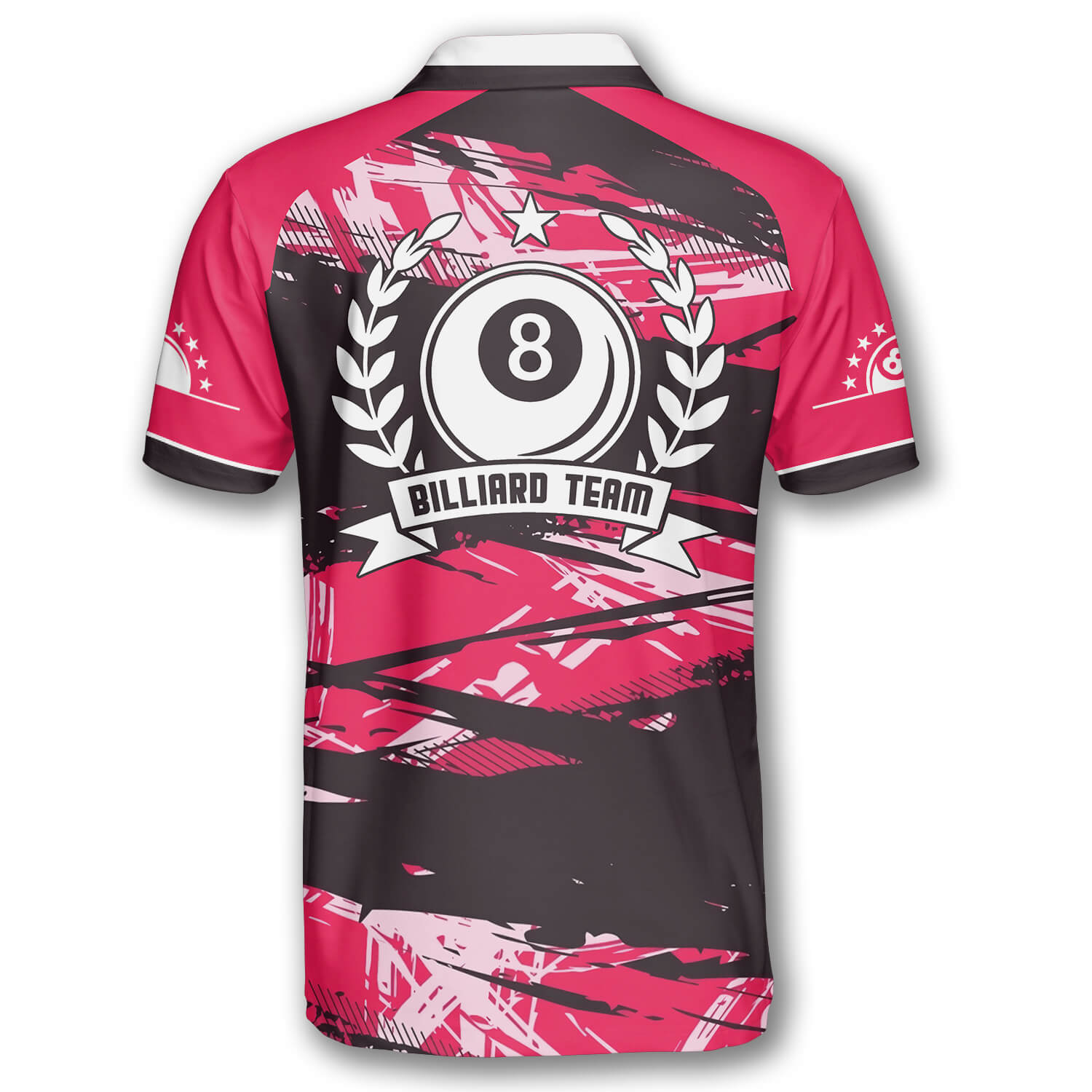 3D All Over Print Pink Grunge Custom Billiard Polo Shirts for Men/ Idea Cool Gift for Billiard Team