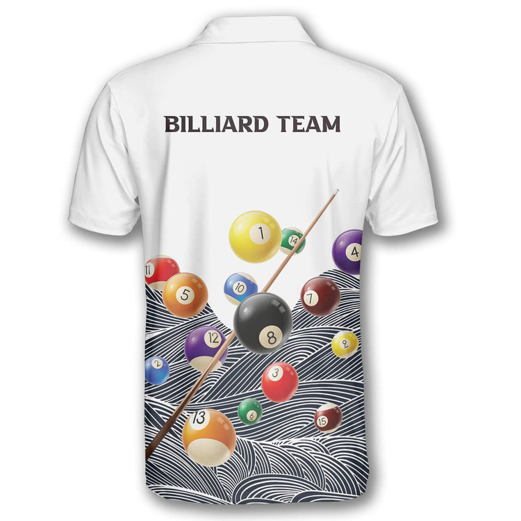 Retro Pattern Custom Billiard Shirts for Men/ Custom Billiard ball for Team/ Men