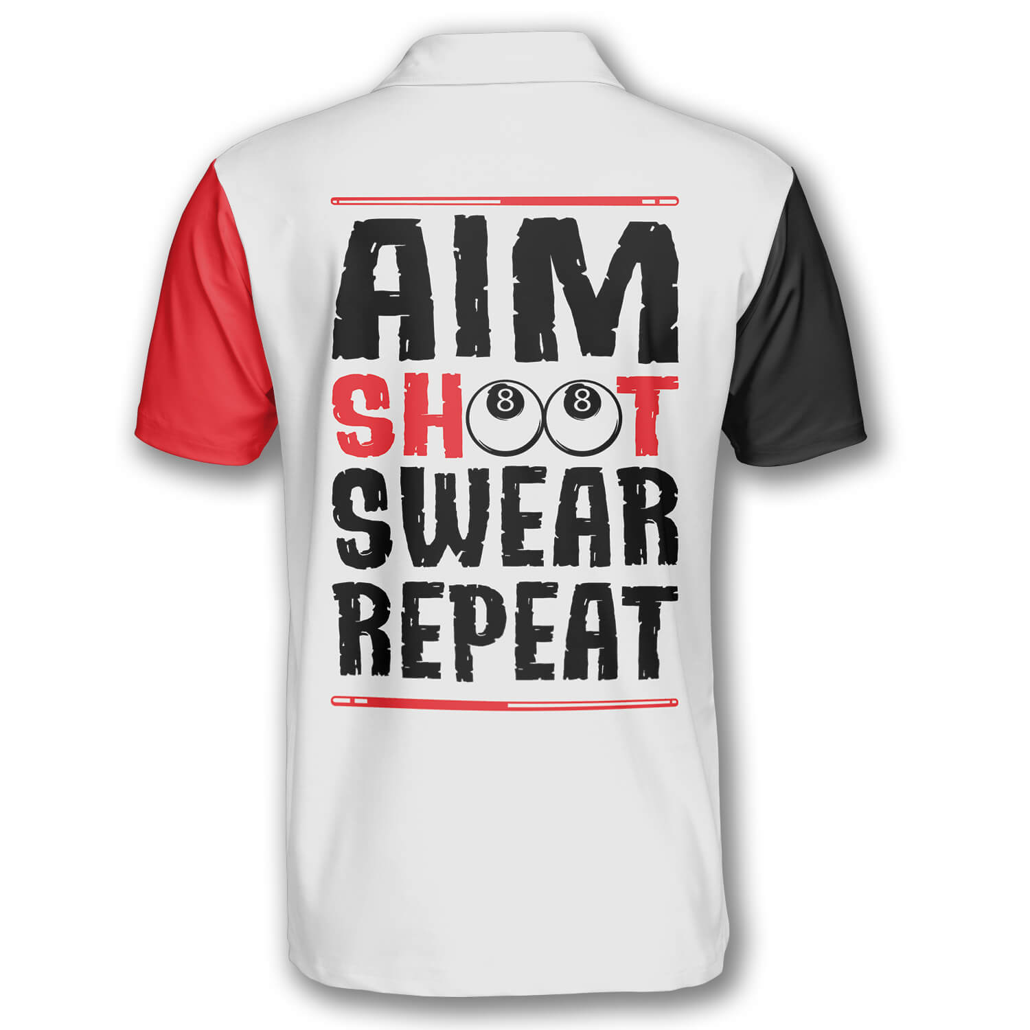 Billiards Aim Shoot Swear Repeat Custom Billiard Shirts for Men/ Custom Billiard Shirts for Team/ Men