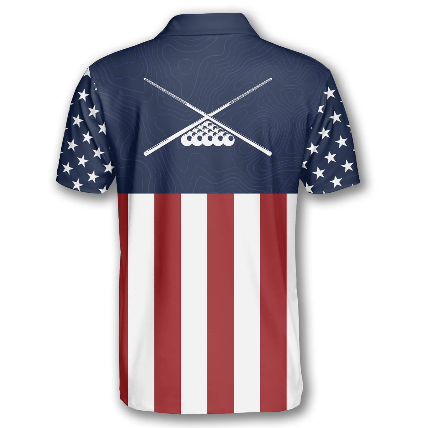 3D All Over Pint Billiard American Flag Navy Custom Billiard Shirts for Men/ Flag Shirt/ Billiard Shirt