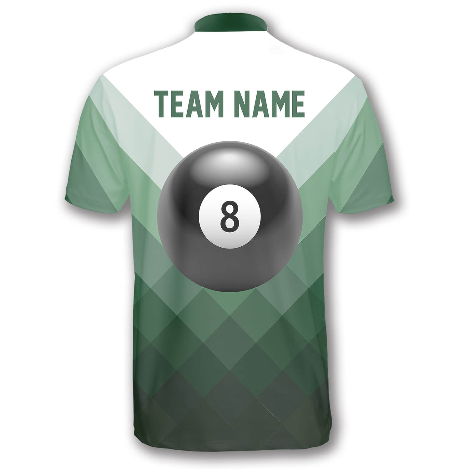 Ball 8 Green Sports Style Custom Billiard Jerseys for Men/ 3D All Over Print Billiard Jersey Shirt