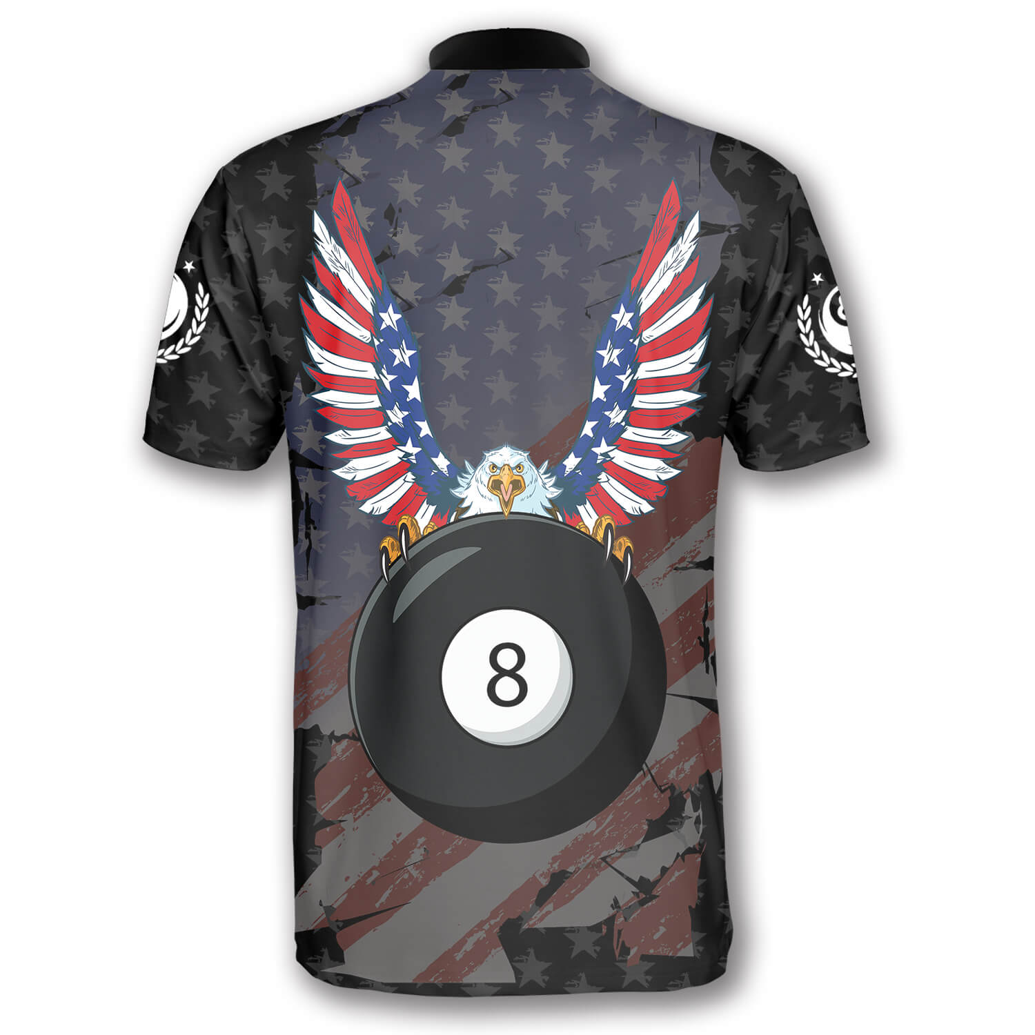 Ball 8 Eagle USA Flag Custom Billiard Jerseys for Men/ Billiard 3D shirt for men/ Gift For Billiard Players