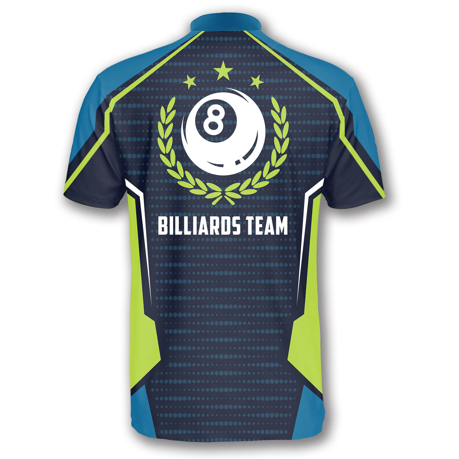 3D All Over Print Green Blue Dot Lines Custom Billiard Jerseys for Men/ Personalized Billiard Shirt