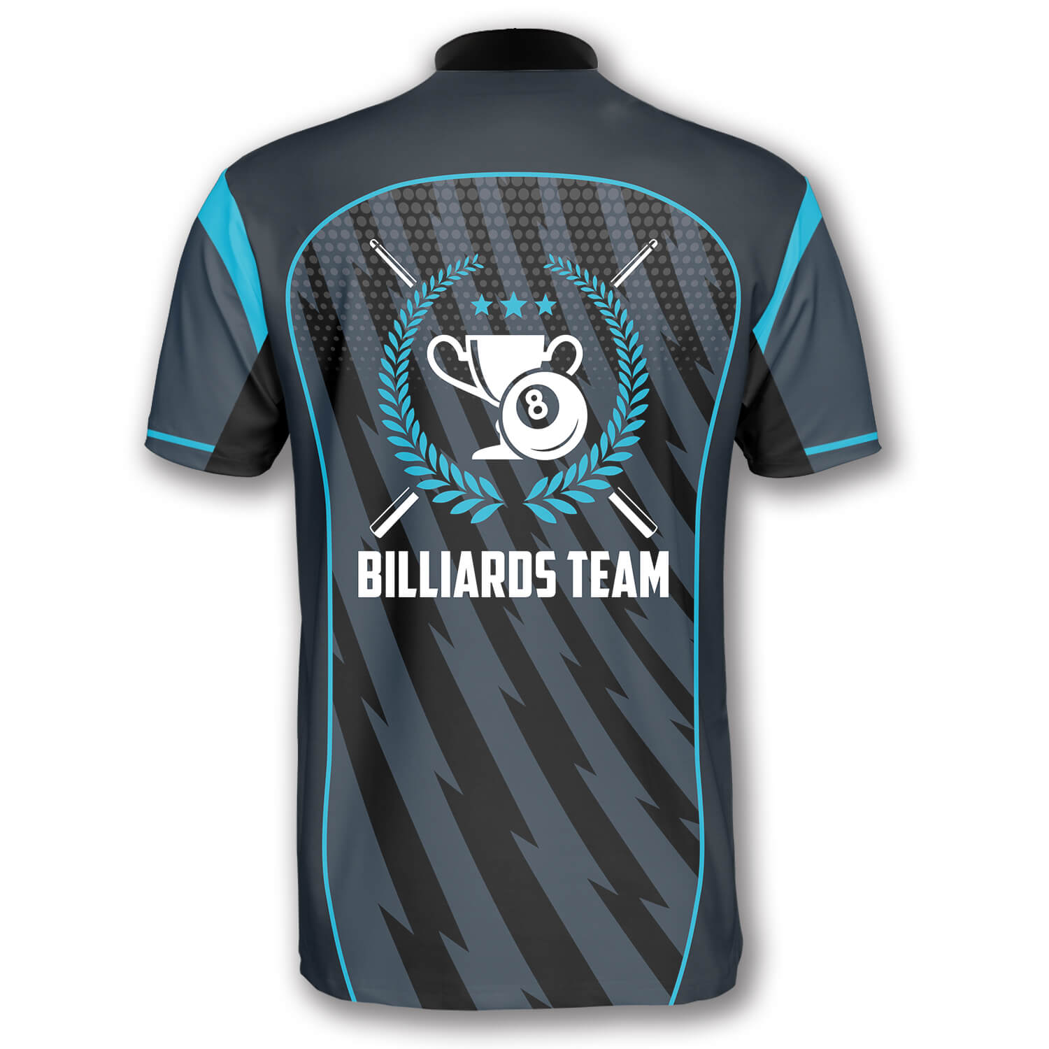 Blue Grey Sports Style Custom Billiard Jerseys for Men/ Uniform for Team Billiard