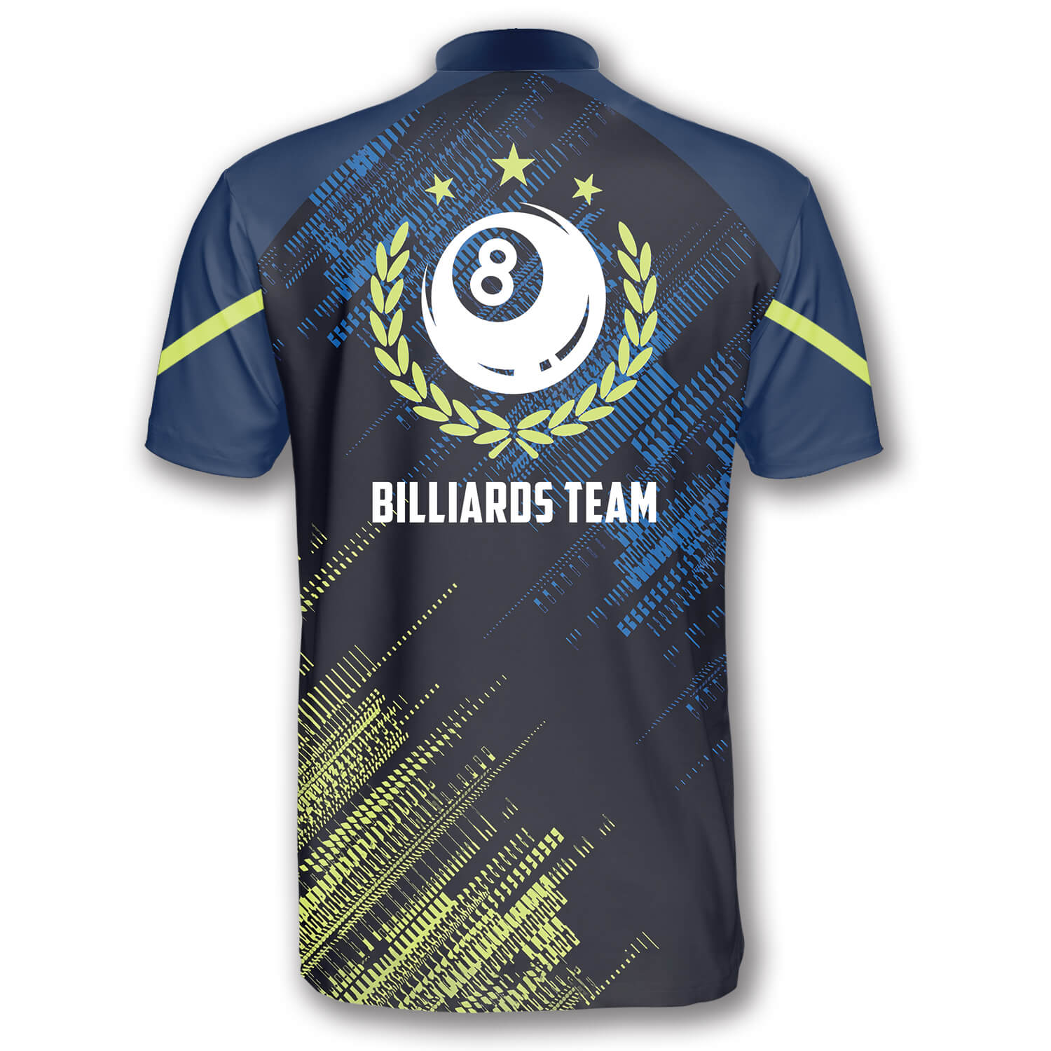 Green Blue Sports Style Custom Billiard Jerseys for Men/ Personalized Name Billiard Shirt/ Billiard for Men