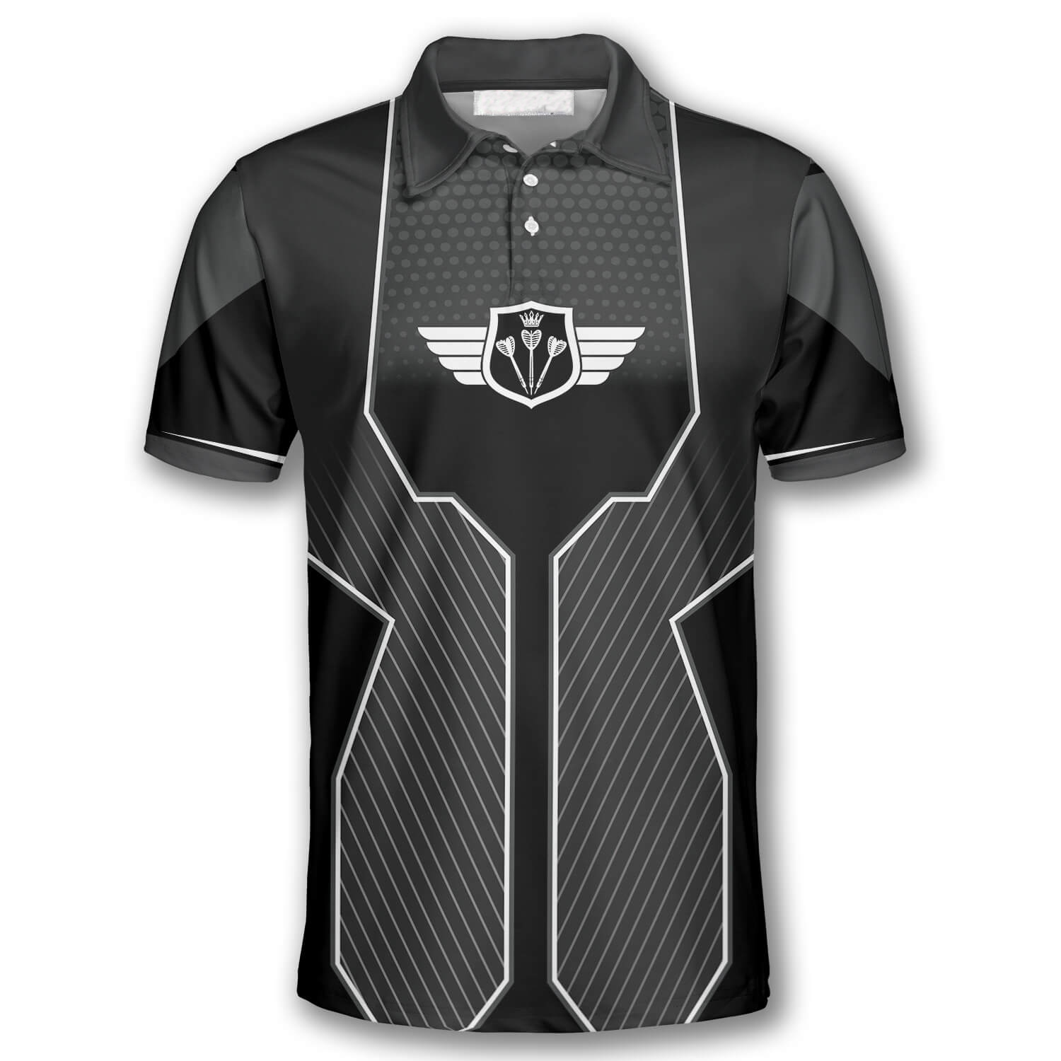 Personalized Black Lion Custom Polo Shirts/ Custom Name Team Lion Dart Shirt