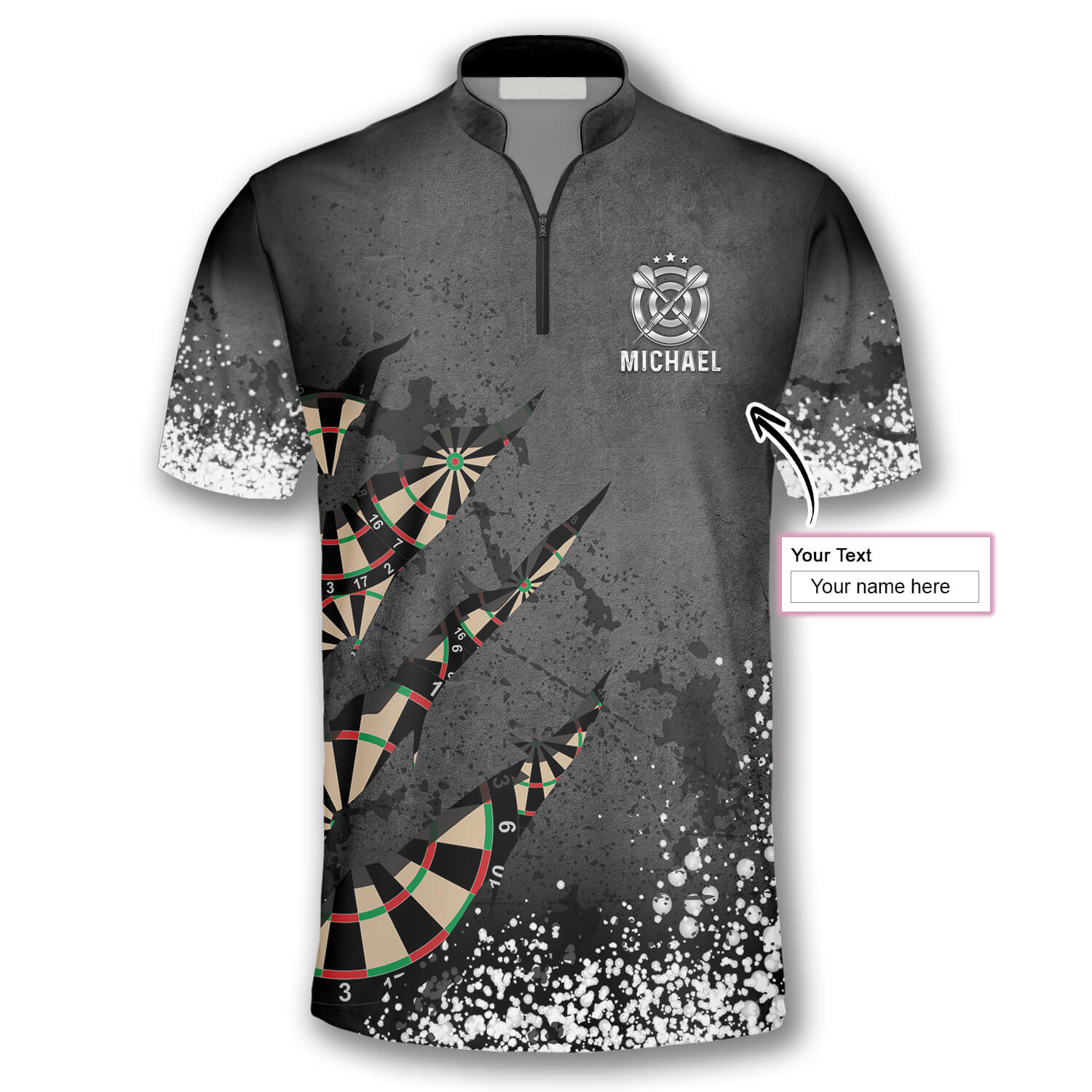 Paint Splash Custom Darts Jerseys for Men/ 3D All Over Print Dart Shirt/ Dart Jersey Shirt