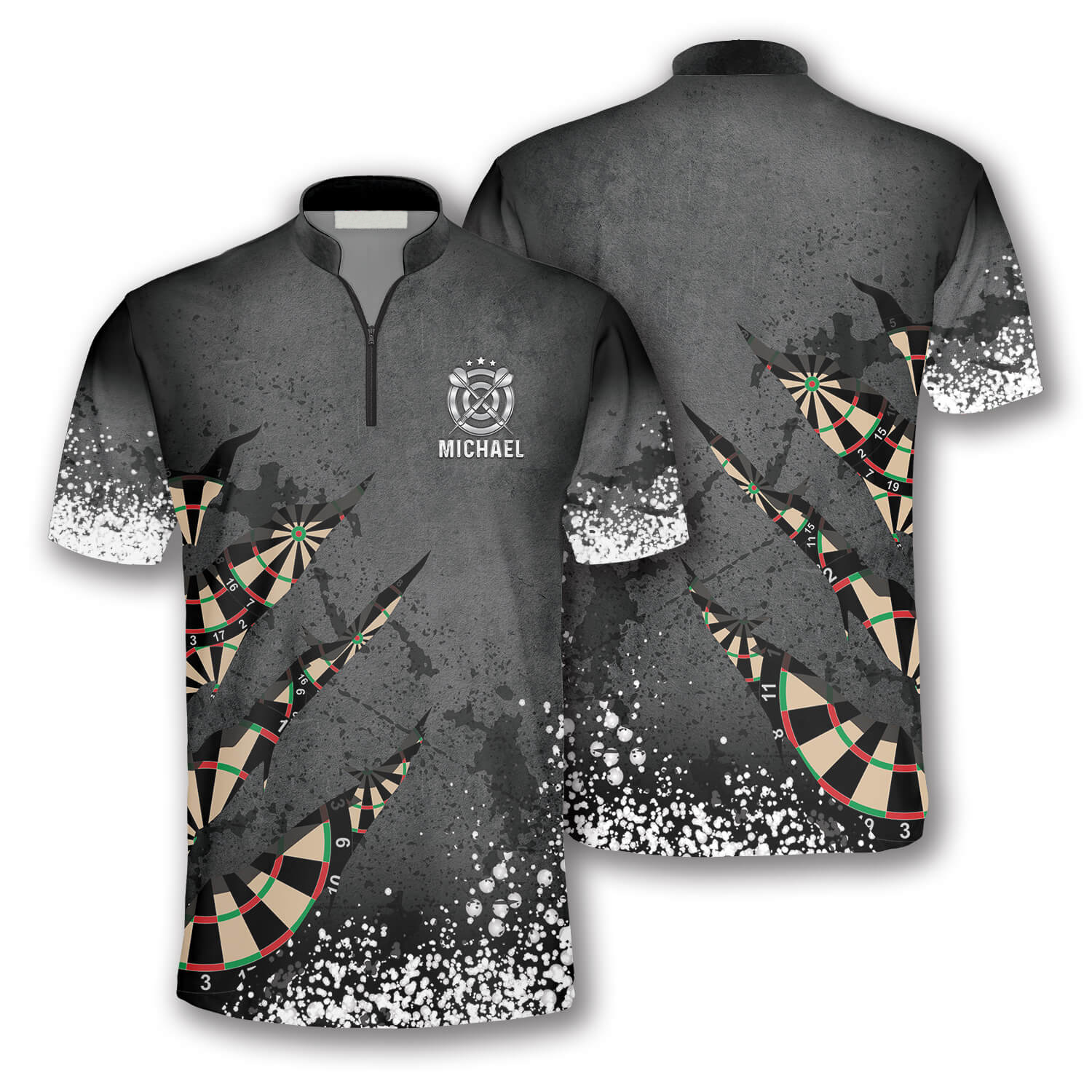Paint Splash Custom Darts Jerseys for Men/ 3D All Over Print Dart Shirt/ Dart Jersey Shirt
