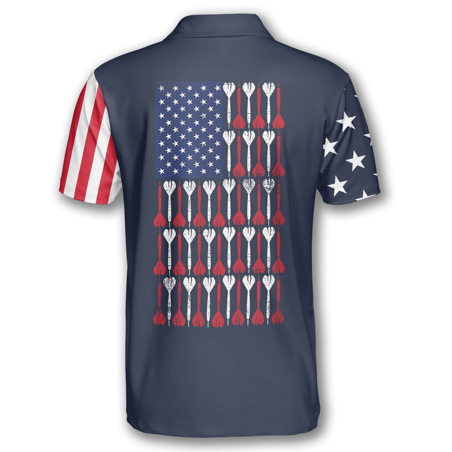 Personalized Name Dart Flag American Polo Unisex Shirt/ Dart Flag Shirt/ Gift For Him