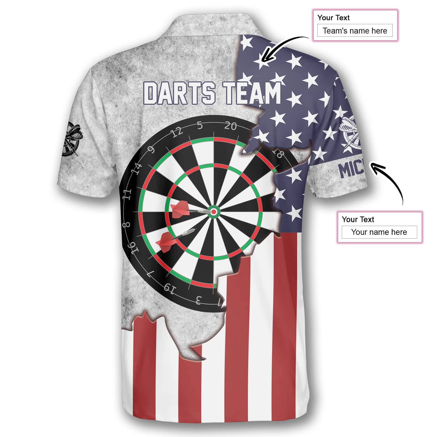 Personalized Dart Board USA Flag 3D Custom Darts Shirts/ Flag Vintage Dart Gift