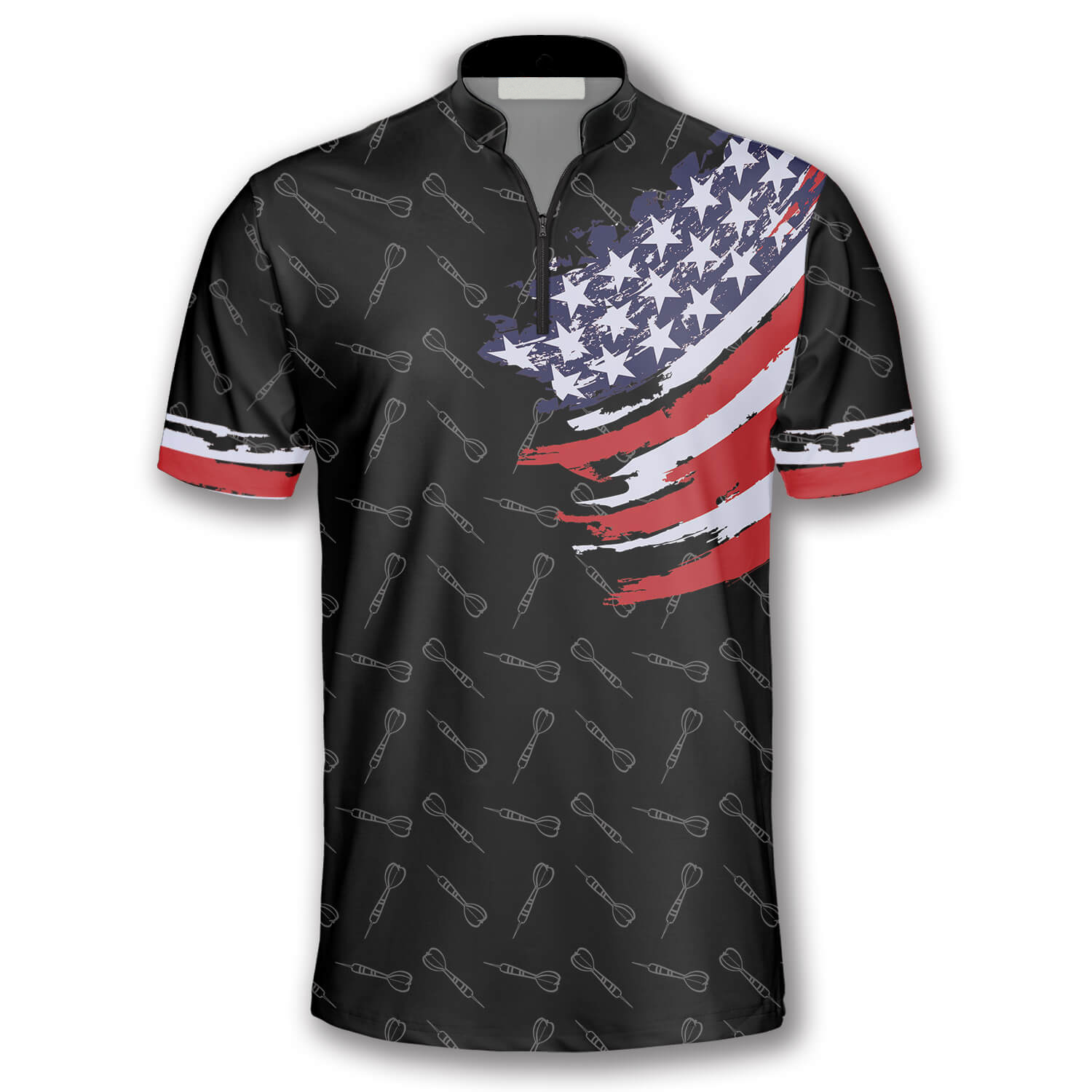 Dart Arrow Pattern American Flag Custom Darts Jerseys for Men/ Dart Shirt/ Flag Shirt