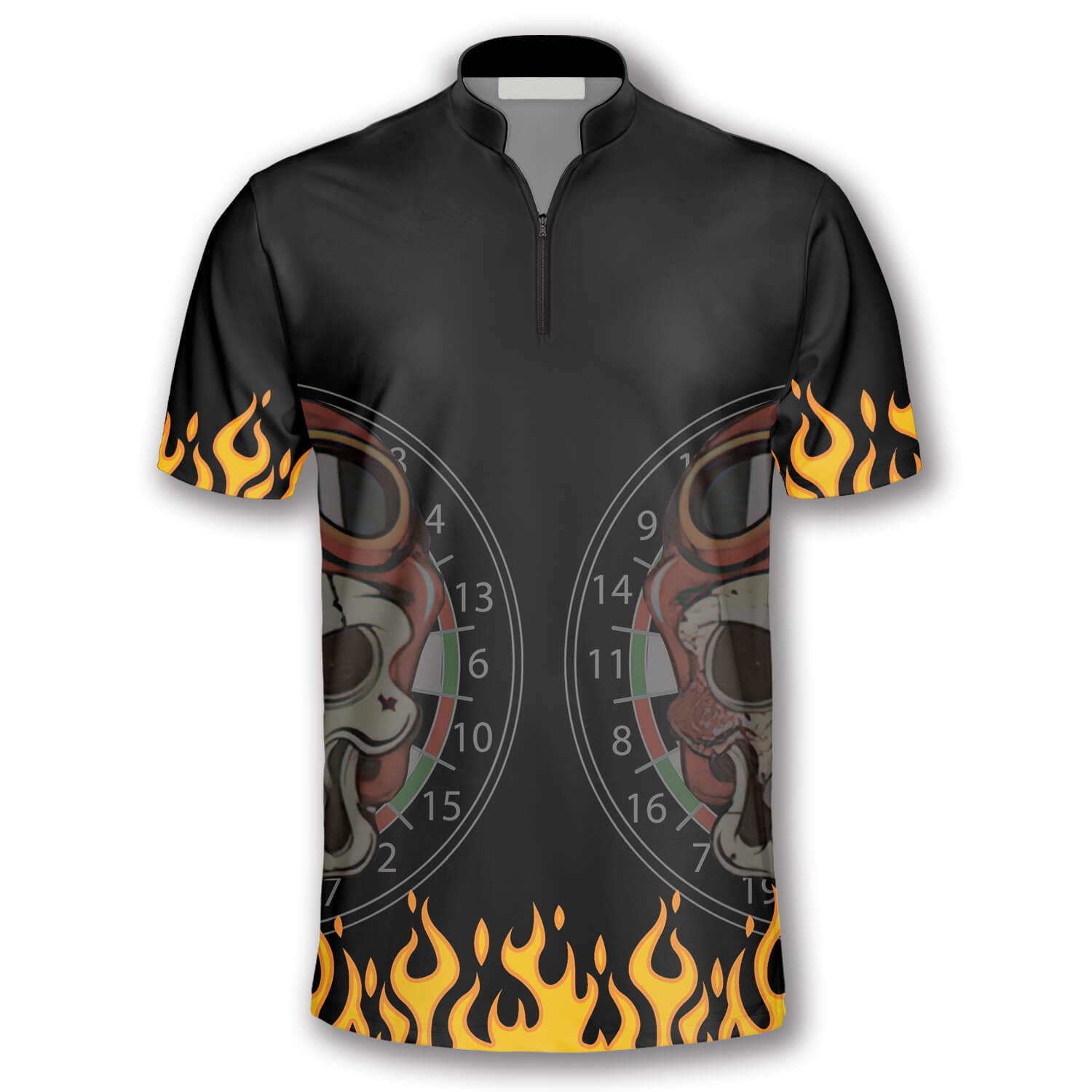 Darts Skull Flame Custom Darts Jerseys for Men/ Perfect Shirt for Dart Team/ Dart Shirt/ Skull Shirt