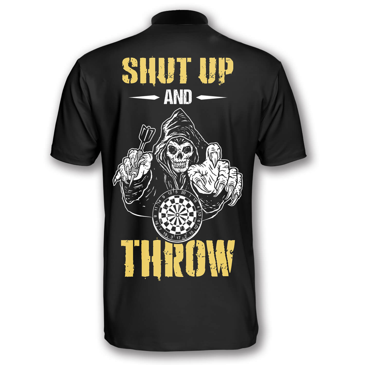 Skull Shut Up and Throw Custom Darts Jerseys for Men/ Best Shirt for Dart Player/ Skull Shirt