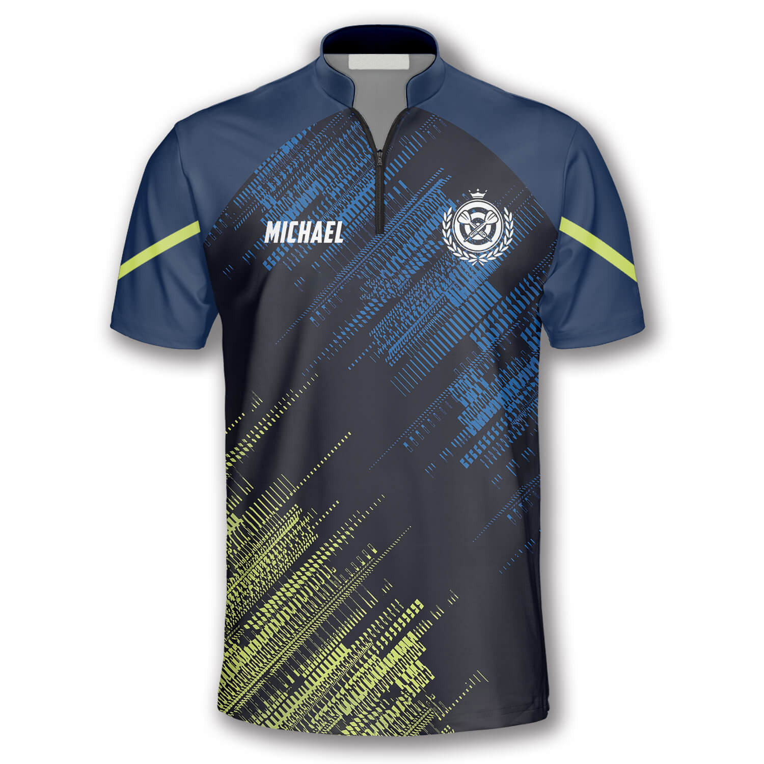 Green Blue Sports Style Custom Darts Jerseys for Men/ Idea Gift for Uniform Team Dart Shirt
