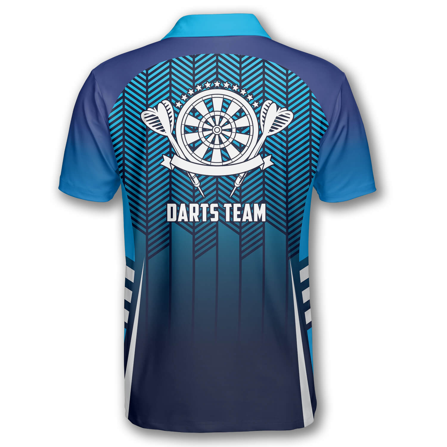 3D All Over Print Blue Gradient Sports Style Custom Dart Polo Shirts for Men
