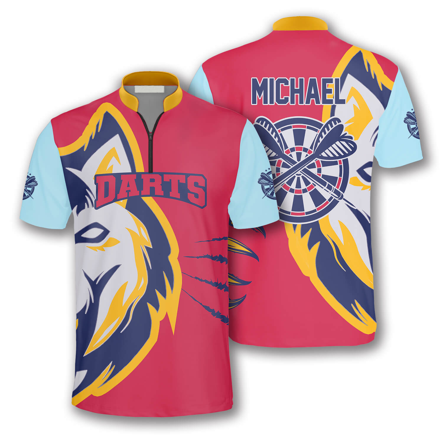 3D All Over Print Darts Wolf Custom Darts Jerseys for Men/ Dart Color Shirt/ Wolf Shirt