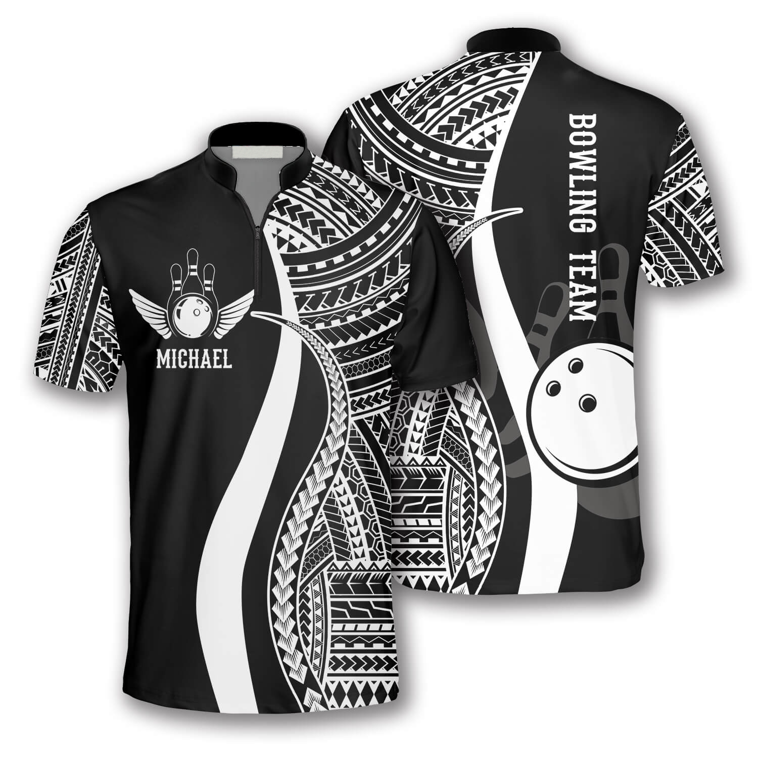 3D All Over Print Hawaian Pattern Custom Bowling Jerseys for Men/ Perfect Gift for Bowling Lover