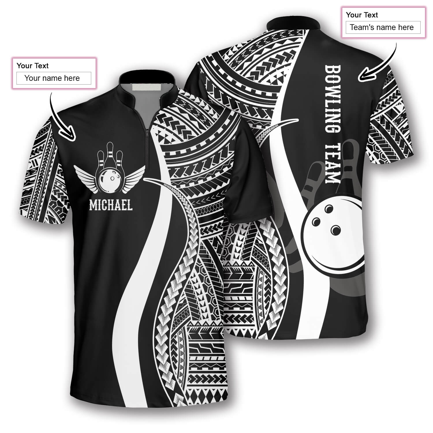 3D All Over Print Hawaian Pattern Custom Bowling Jerseys for Men/ Perfect Gift for Bowling Lover