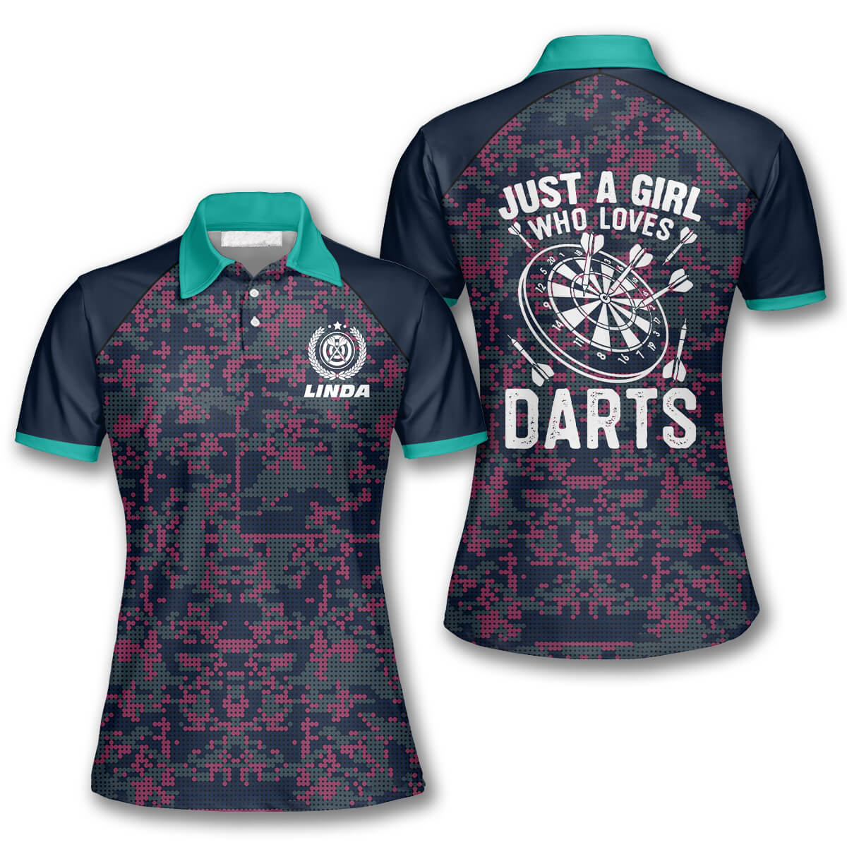 Just a Girl Who Loves Darts Custom Darts Shirts for Women