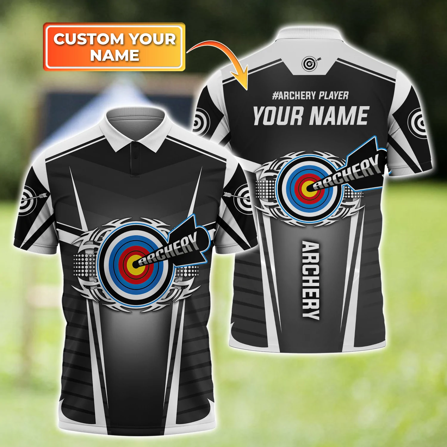 Personalized With Name Yellow Archery T Shirts/ Custom 3D Archery Shirts/ Gift For Archery Lover