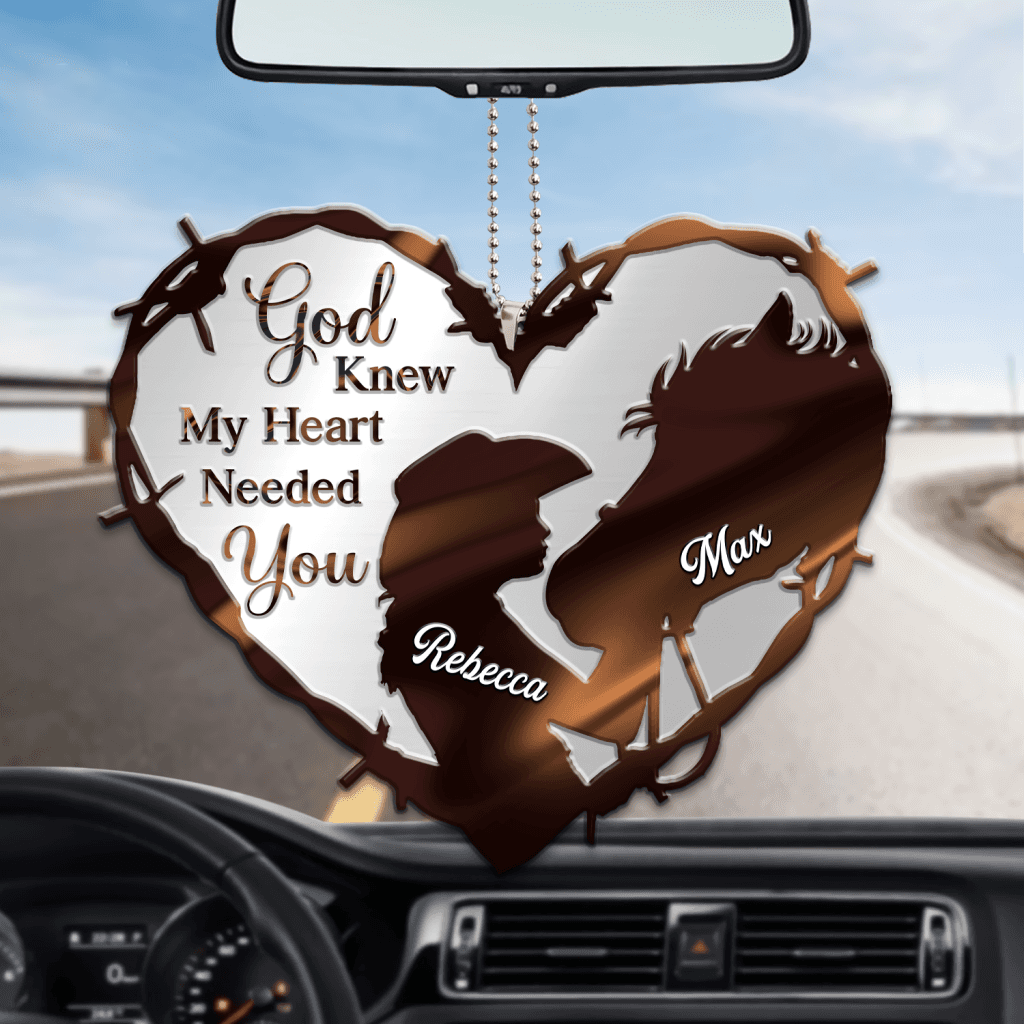 Personalized Horse Girl God Knew My Heart Ornament Cowgirl Ornament For Car Hanging Tree