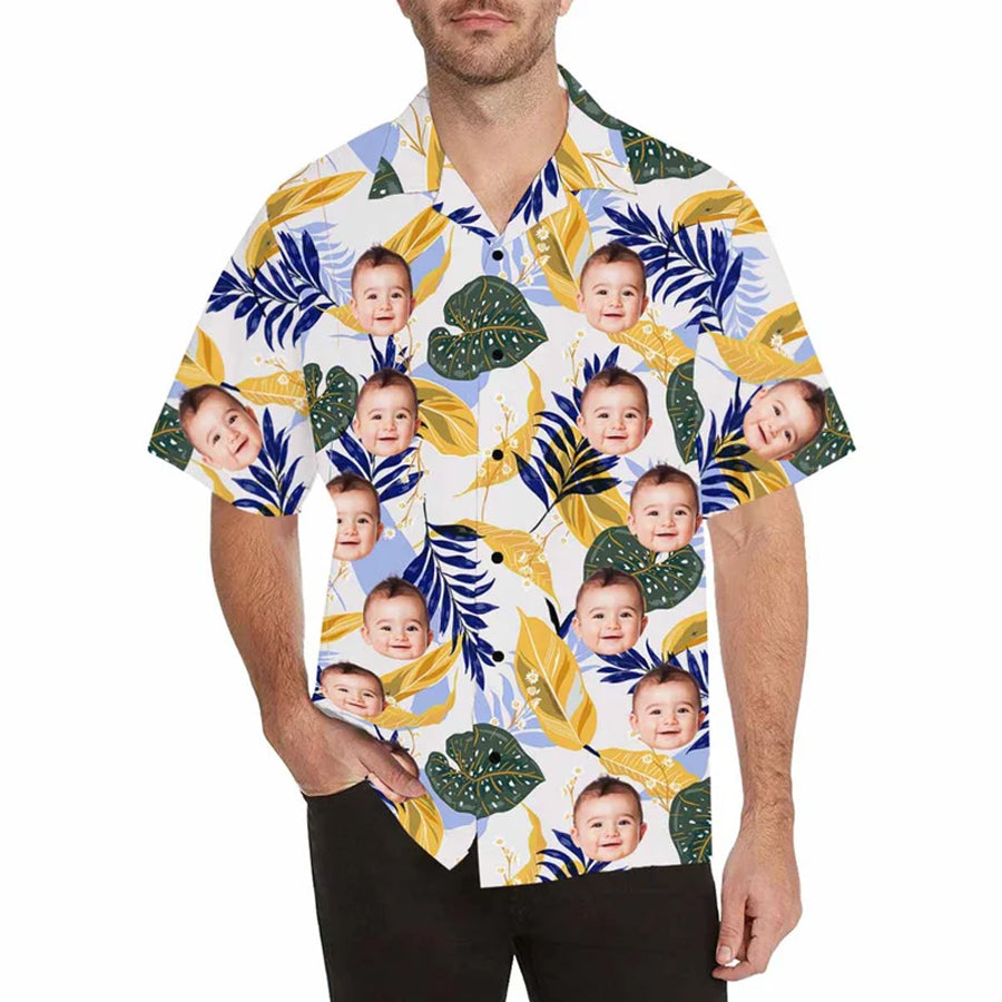 Personalized Kid Hawaiian Shirt/  Personalized Hawaiian Shirt for Men/ floral Aloha shirt men
