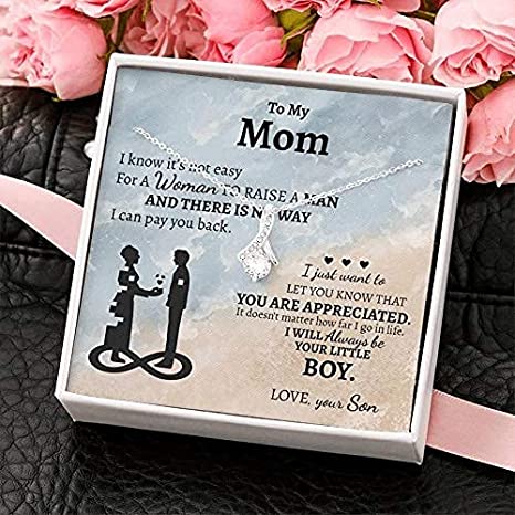 Personalized Necklace Gift/ To My Mom Necklace/ Thank You For Thoughtful/ Loving Caring Mom/ Gift for Mom from Daughter