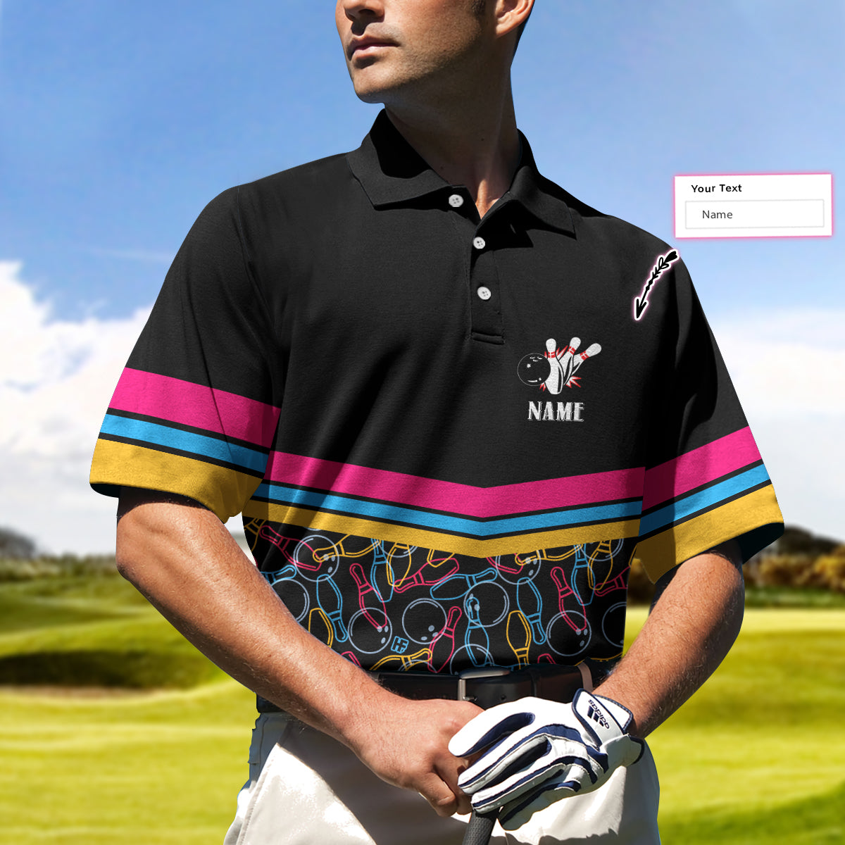 Personalized Bowling Team Custom Polo Shirt/ Customized Bowling Shirt For Bowlers/ Colorful Bowling Shirt Coolspod