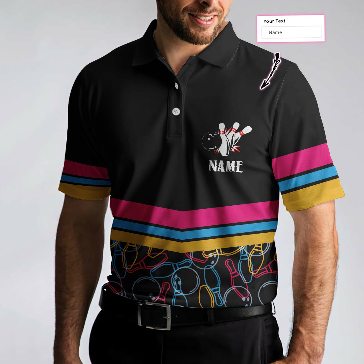 Personalized Bowling Team Custom Polo Shirt/ Customized Bowling Shirt For Bowlers/ Colorful Bowling Shirt Coolspod