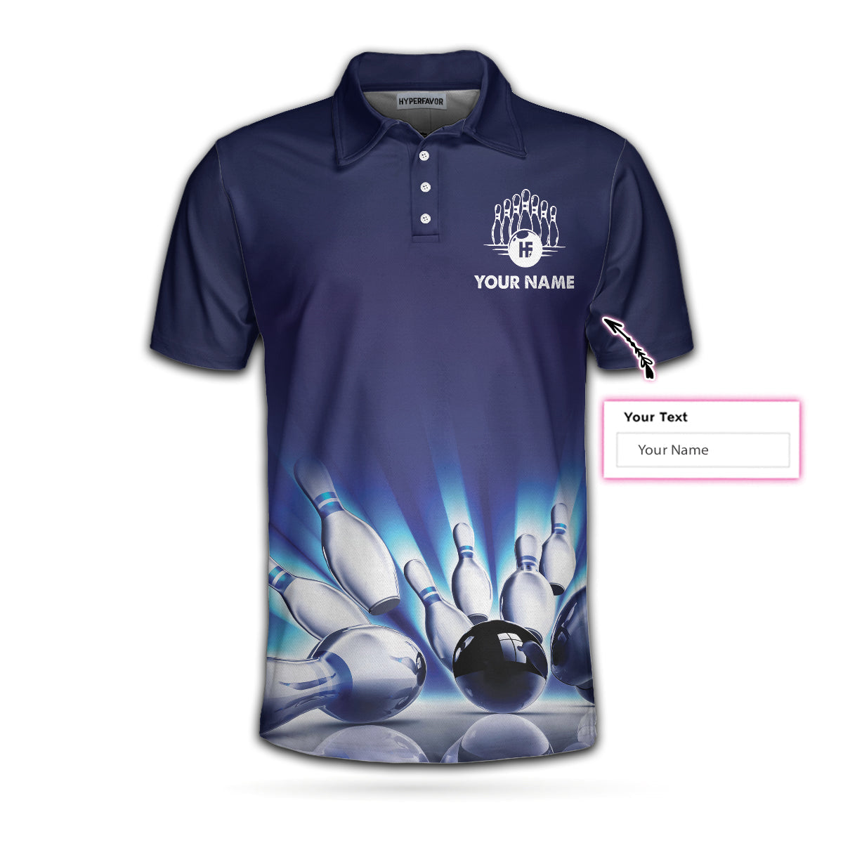 Personalized My Bowling Technique Custom Polo Shirt Coolspod