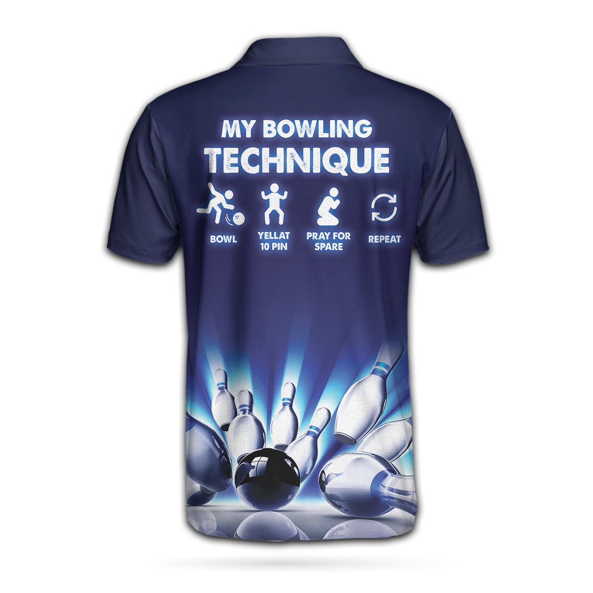 Personalized My Bowling Technique Custom Polo Shirt Coolspod