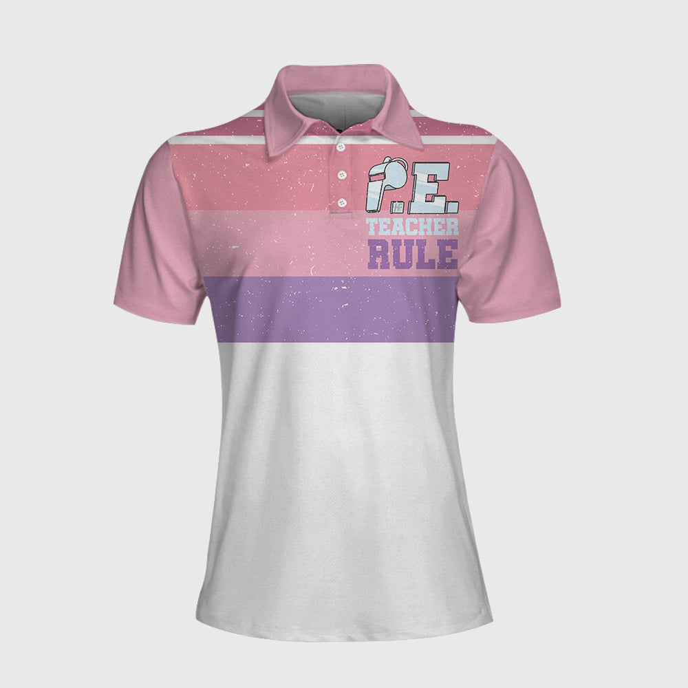 Physical Education Teacher Short Sleeve Women Polo Shirt/ Physical Education Teacher Appreciation Gift Coolspod