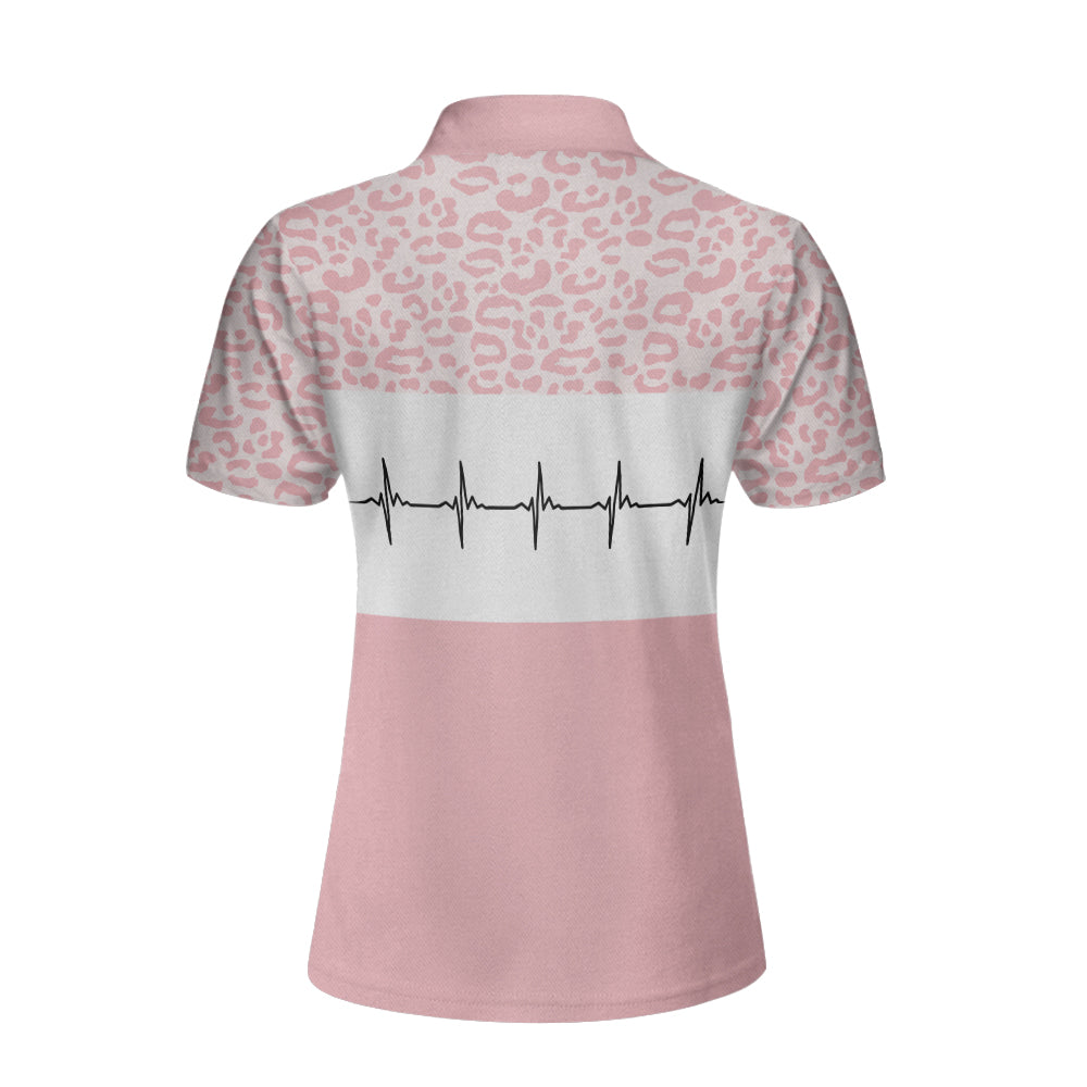 Pink Tennis Leopard Short Sleeve Women Polo Shirt. Best Women Tennis Shirt/ Leopard Pattern Tennis Shirt For Female Players Coolspod