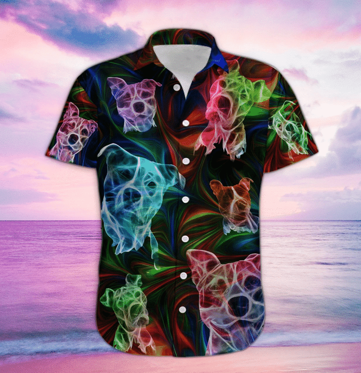 Pitbull Hawaii Shirt/ Summer Shirts/ Short Sleeve Hawaiian Shirt/ Dog Owner Gift/ Shirt For Men
