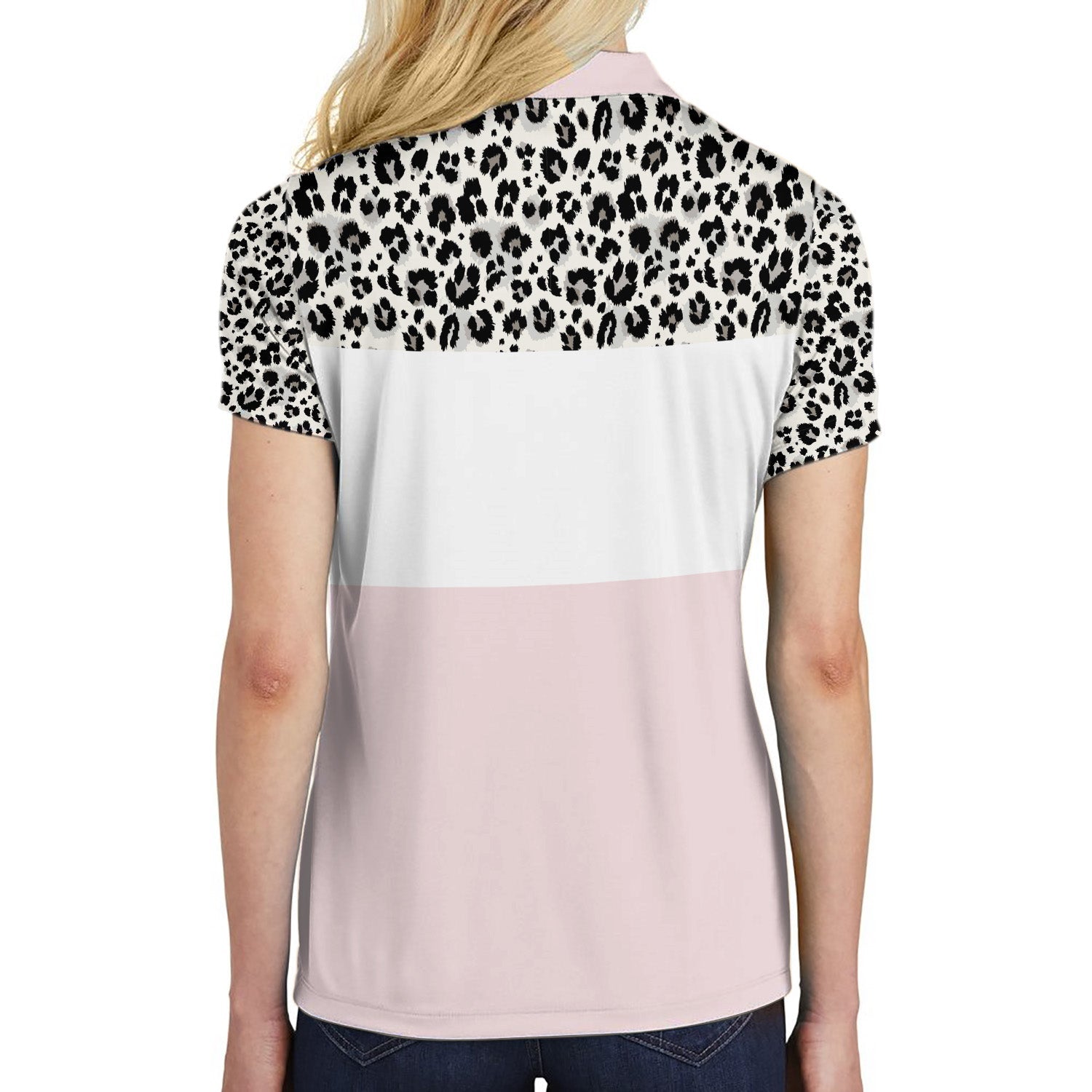 Plan For Bowling Short Sleeve Women Polo Shirt/ Leopard Pattern Polo Shirt For Ladies/ Best Bowling Gift For Female Coolspod