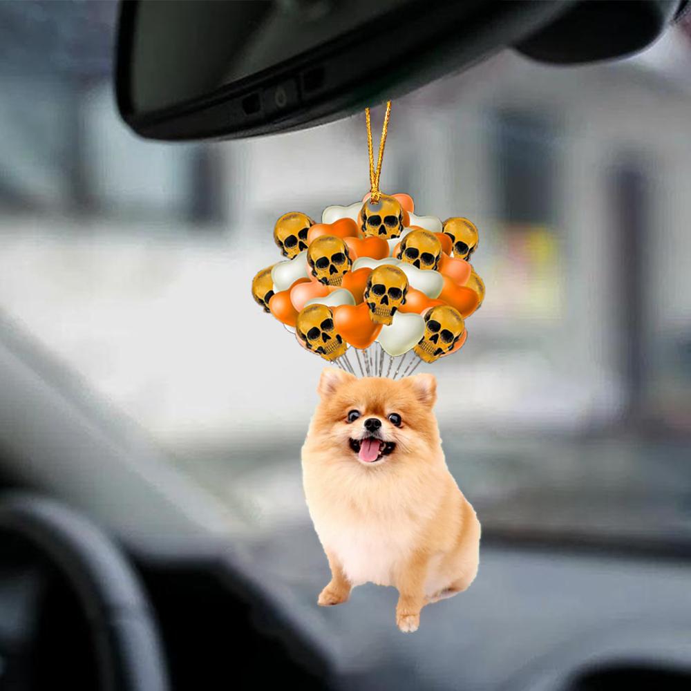 Pomeranian Halloween Car Ornament Dog Ornament For Halloween