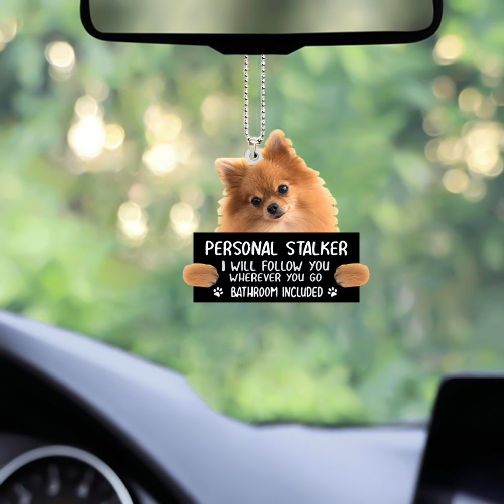 Pomeranian Personal Stalker Car Hanging Ornament Dog Hanging Ornaments