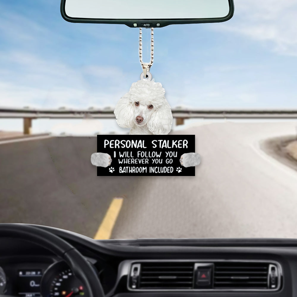Poodle Personal Stalker Car Interior Hanging Ornament