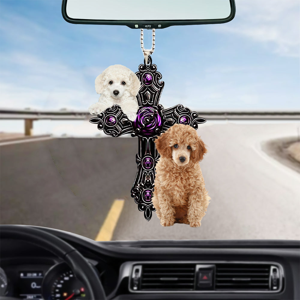 Poodle Pray For God Car Ornament Dog Pray For God Ornament Coolspod
